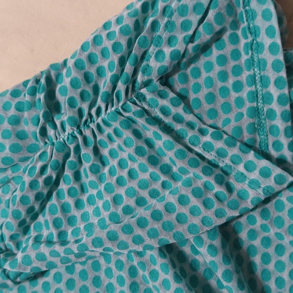 Prana greenish polka dot cap sleeve top light & breezy - Picture 7 of 7